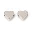 Sárgaréz szívalakú elválasztó - platina 6.5x6.5x3mm