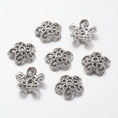 Perlenkappe aus Metall "Blume" 12x3,5 mm