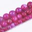 Geknackter Naturachat - Perlen, geschliffen, Fuchsia Farbe, 6 mm