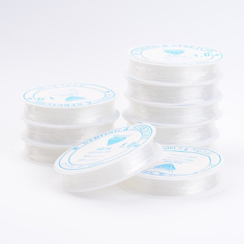 Elastomer - ø 1 mm, 4,5 m, bílý, 1 ks