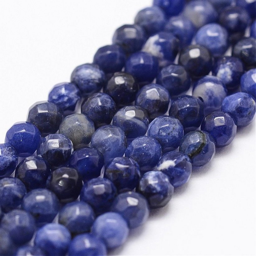 Natürlicher Sodalith - Perlen, geschliffen, blau, 4 mm