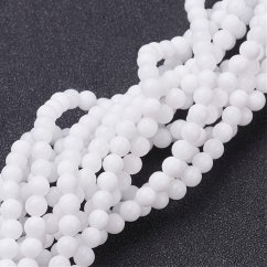 Prírodný nefrit - korálky biele 4 mm