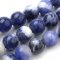 Natürlicher afrikanischer Sodalith - Perlen, blau, 8 mm