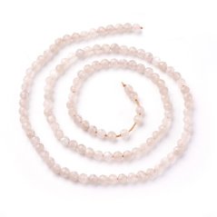 Přírodní měsíční kámen - korálky, broušené, 3 mm