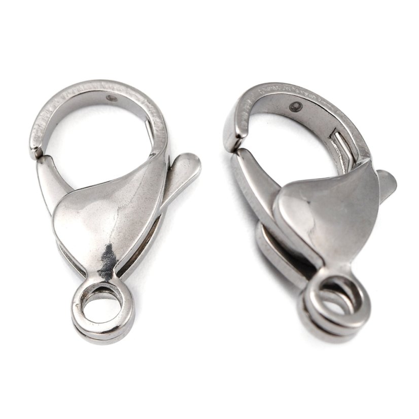 Zapínanie z chirurgickej 316 ocele, 19x12x5 mm, strieborné