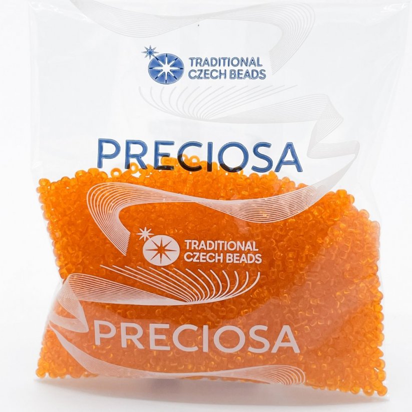 PRECIOSA rokajl 10/0 č. 90000, průhledně oranžový - 50 g