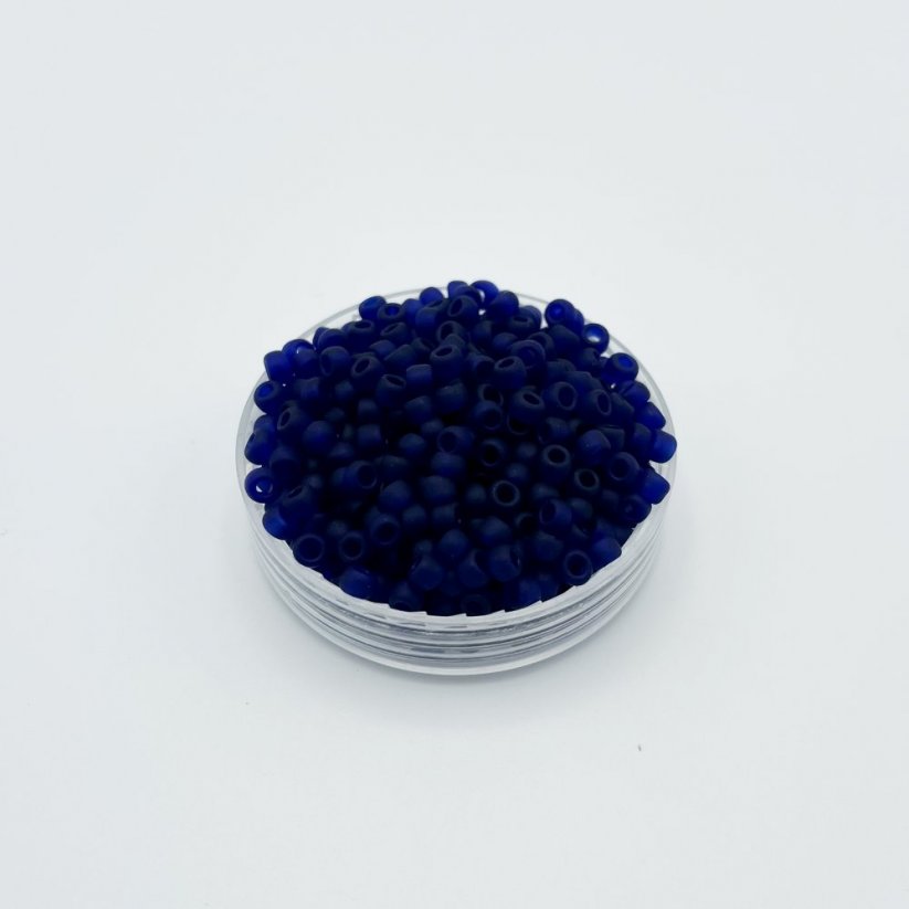 TOHO Round, 8/0, 8DF, Transparent-Frosted Cobalt, maggyöngyök