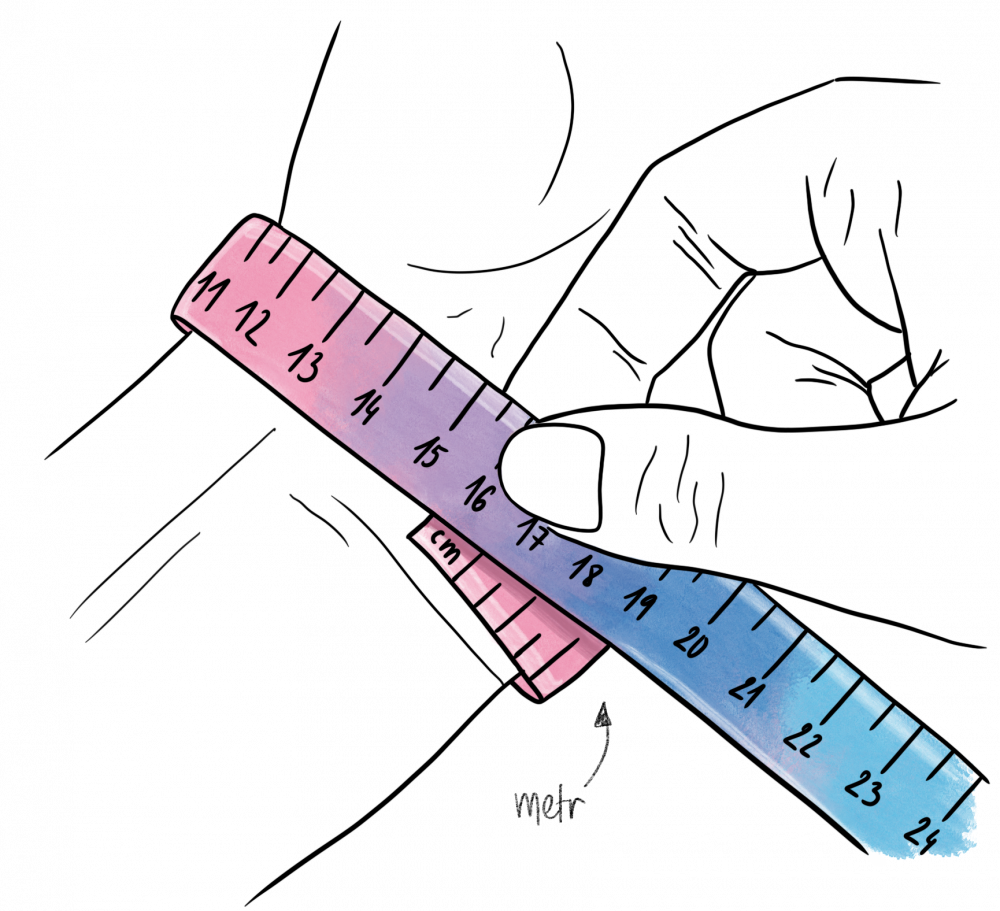 jak změřit délku náramku metrem